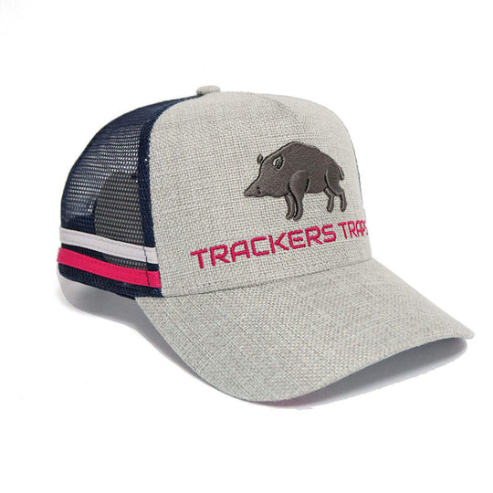 Boar Trucker Cap Grey/Pink